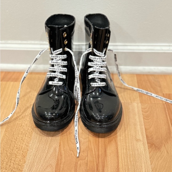 See by Chloè Florrie Lace Up Rain Boots - Picture 2 of 6